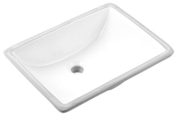 Ceramic square undermount sink 20 1/4"L x 15 1/8"W x 7 1/2"H - Image 1